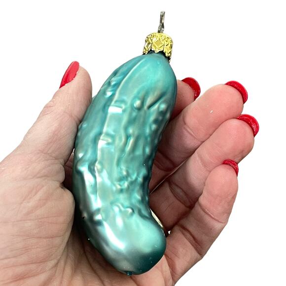 Inge Glas Pickle Ornament Vintage 1992 Olde World Glass Christmas Germany READ - Picture 4 of 15